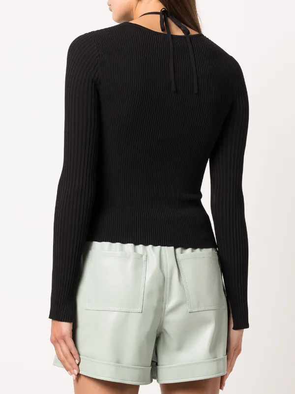 Simkhai Alexia cut-out Ribbed Top | Black | FARFETCH