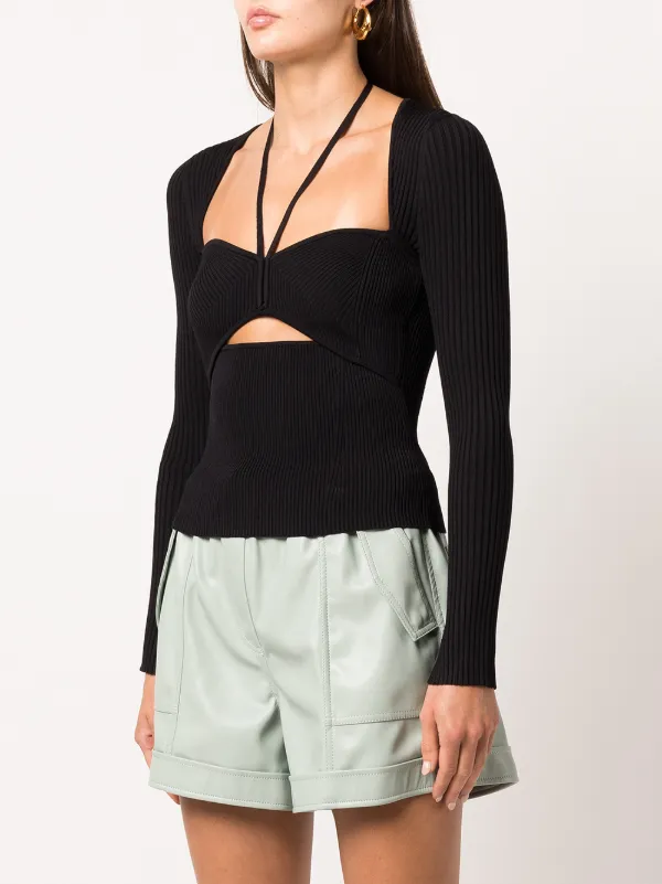 トップス aiai Simkhai Alexia cut-out Ribbed Top | Black | FARFETCH