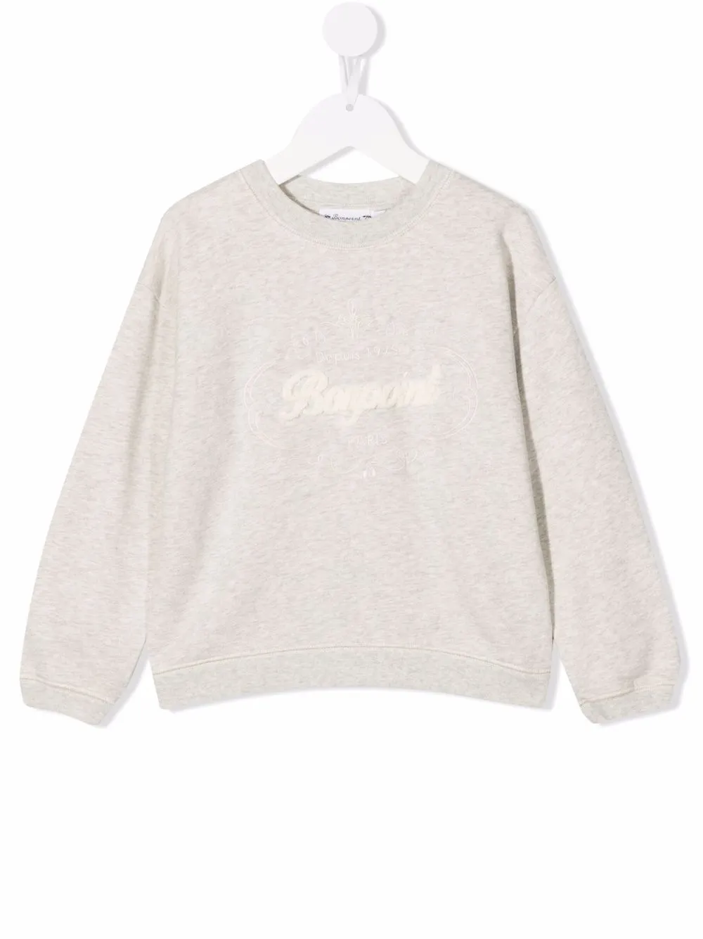 

Bonpoint sudadera con logo bordado - Gris