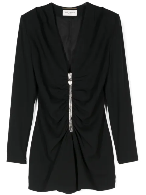 Saint Laurent ruched playsuit