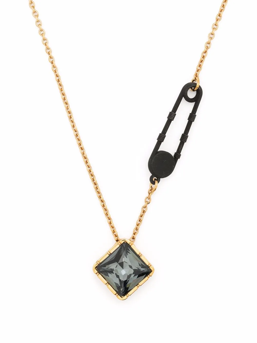 

Versace collar con imperdible y dije de cristal - Dorado