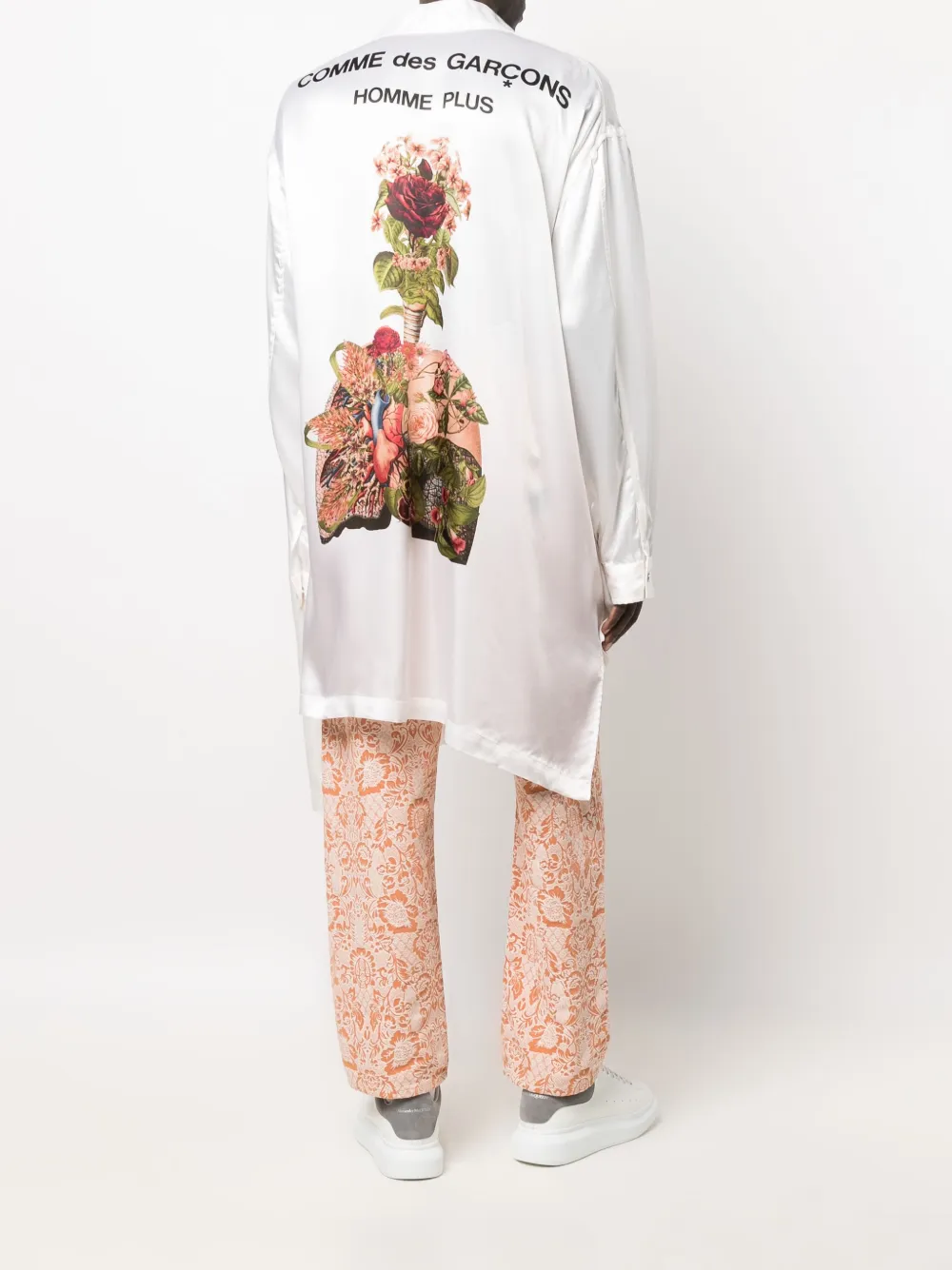 Comme Des Garçons Homme Plus Overhemd met logoprint - Wit