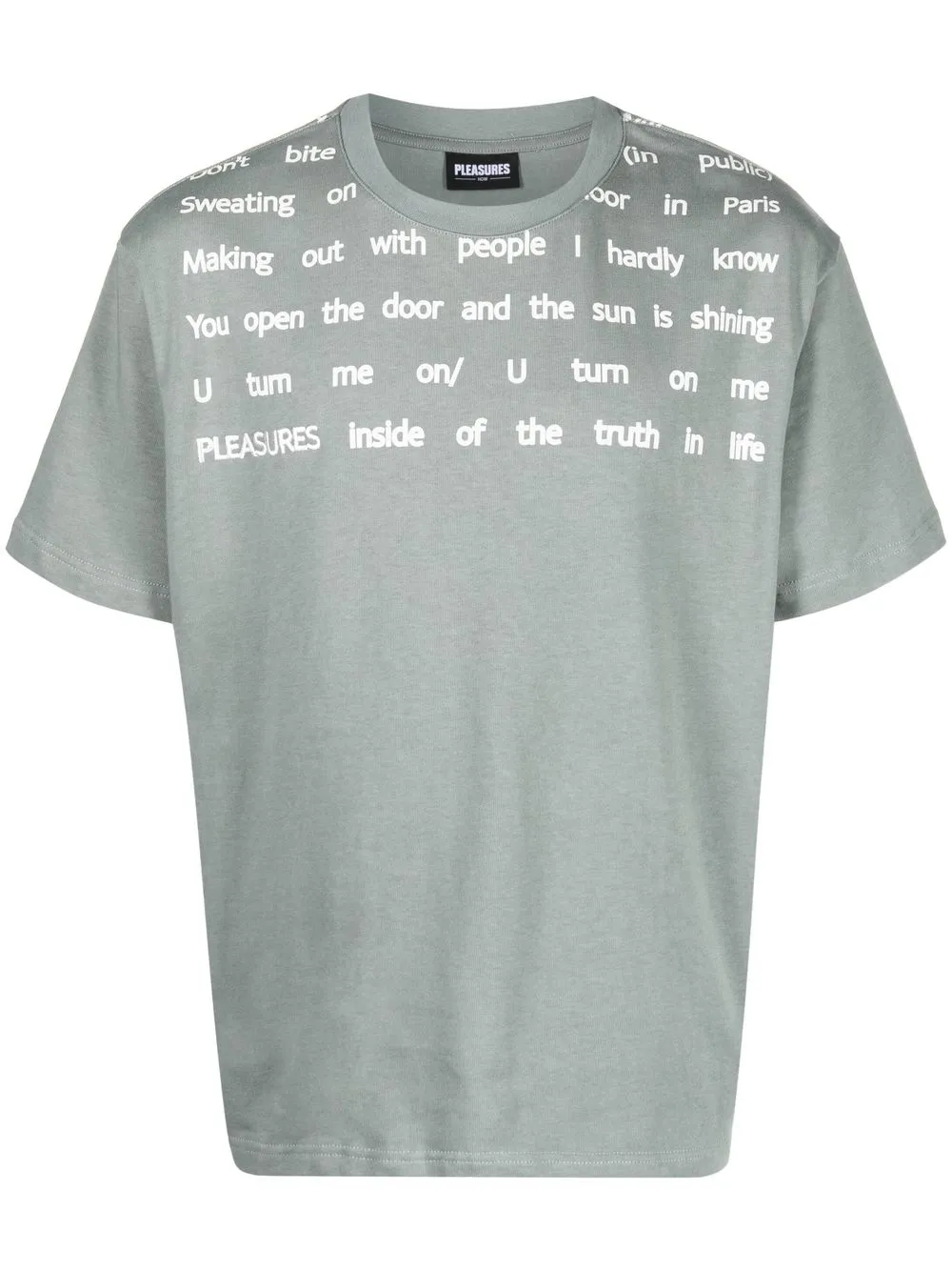 

Pleasures playera Polite Heavyweight con estampado gráfico - Gris