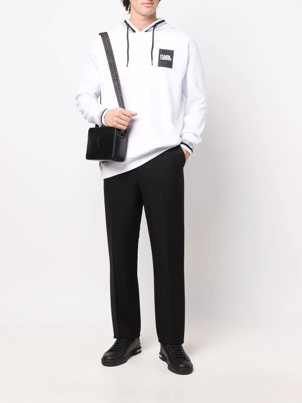 Karl Lagerfeld Hoodie met logoprint - Wit