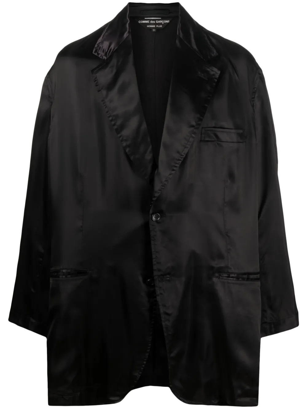 

Comme Des Garçons Homme Plus rose skull satin blazer - Black
