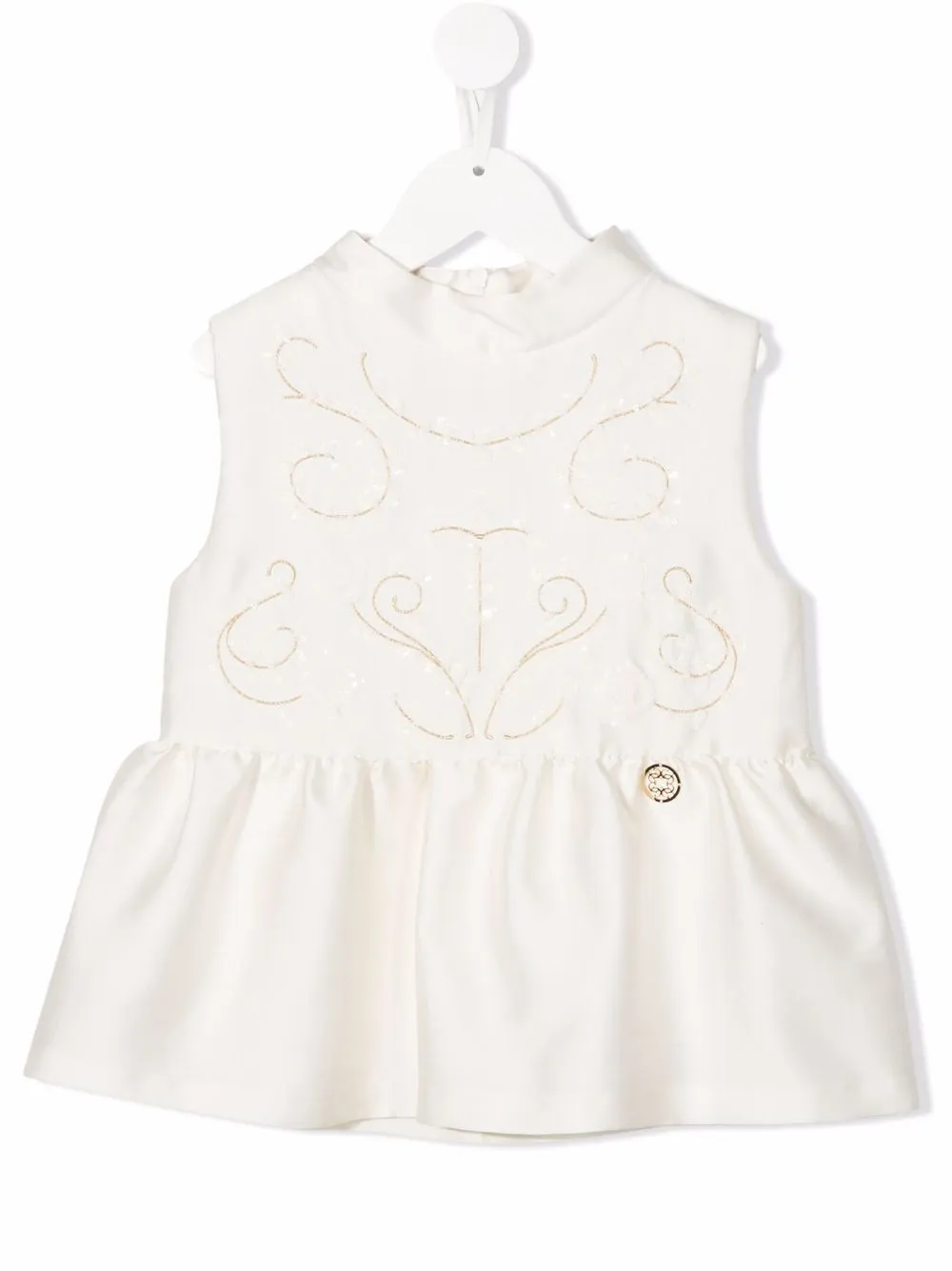 

ELIE SAAB JUNIOR blusa sin mangas con diseño bordado - Blanco