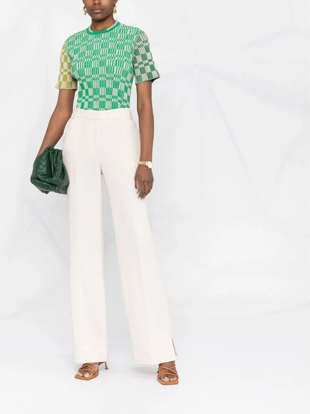 ETRO Pantalon met zijsplit - Beige
