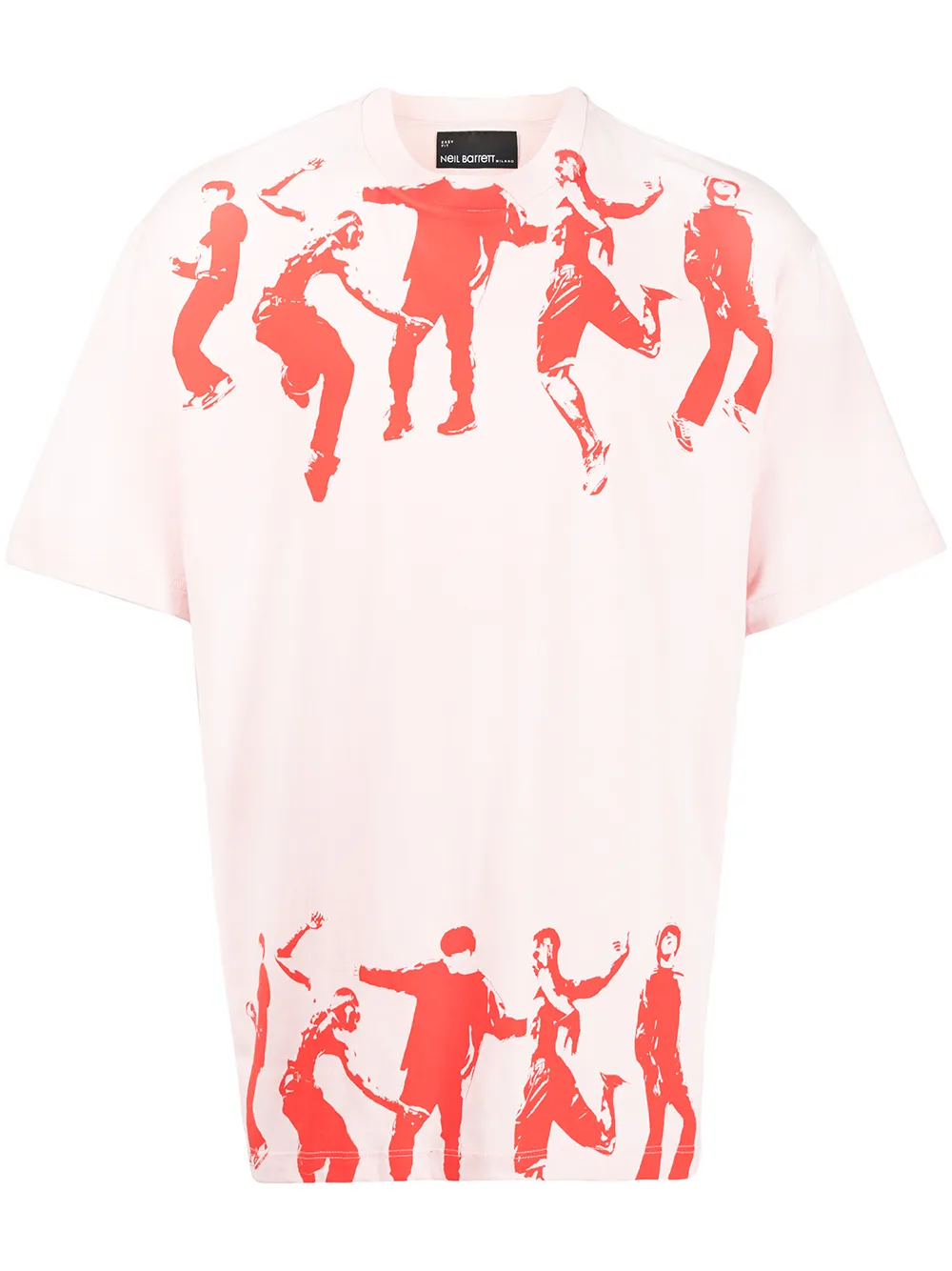

Neil Barrett playera con estampado Dancers - Rosado