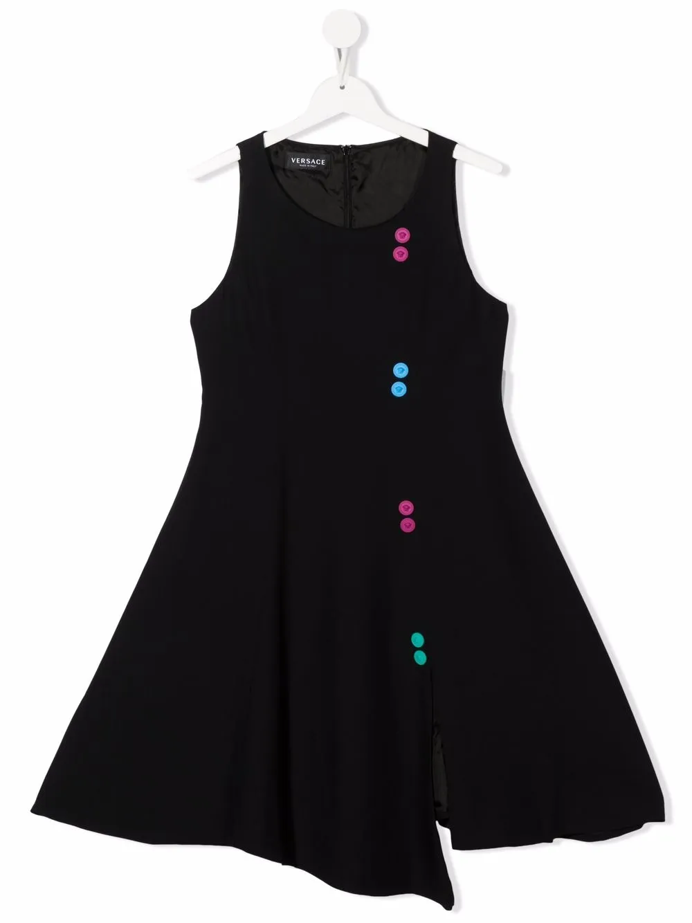 

Versace Kids TEEN button-detail flared dress - Black
