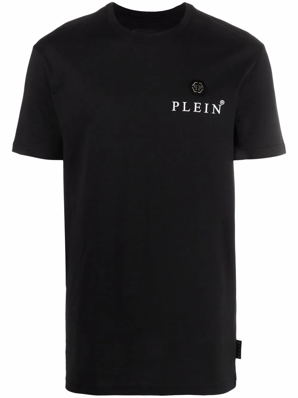 

Philipp Plein playera con placa del logo - Negro