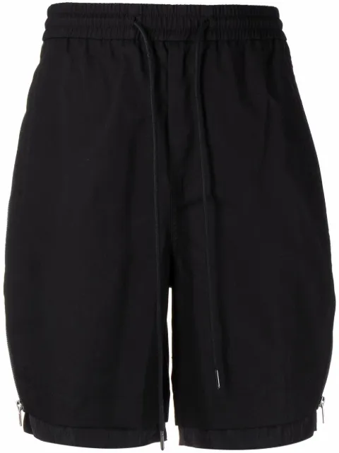 Juun.J exposed zip double layer shorts