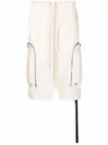 Rick Owens DRKSHDW Bauhaus dropped-crotch shorts - White
