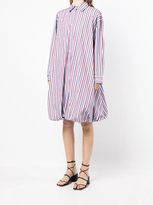 Juun.J stripe-detail Shirt Dress | Blue | FARFETCH