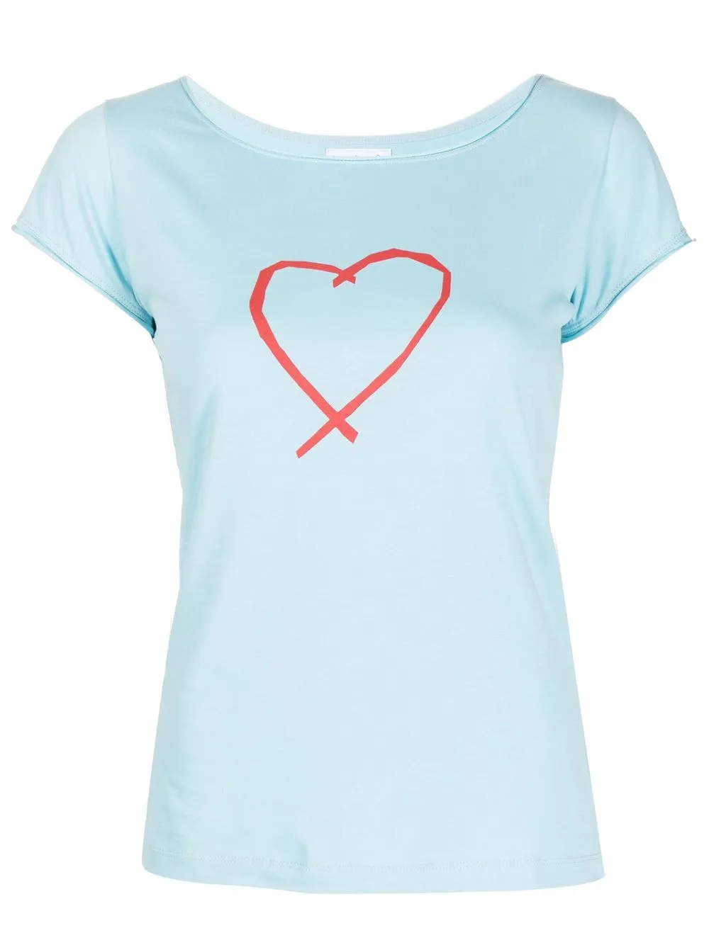 

agnès b. playera con corazón estampado - Azul
