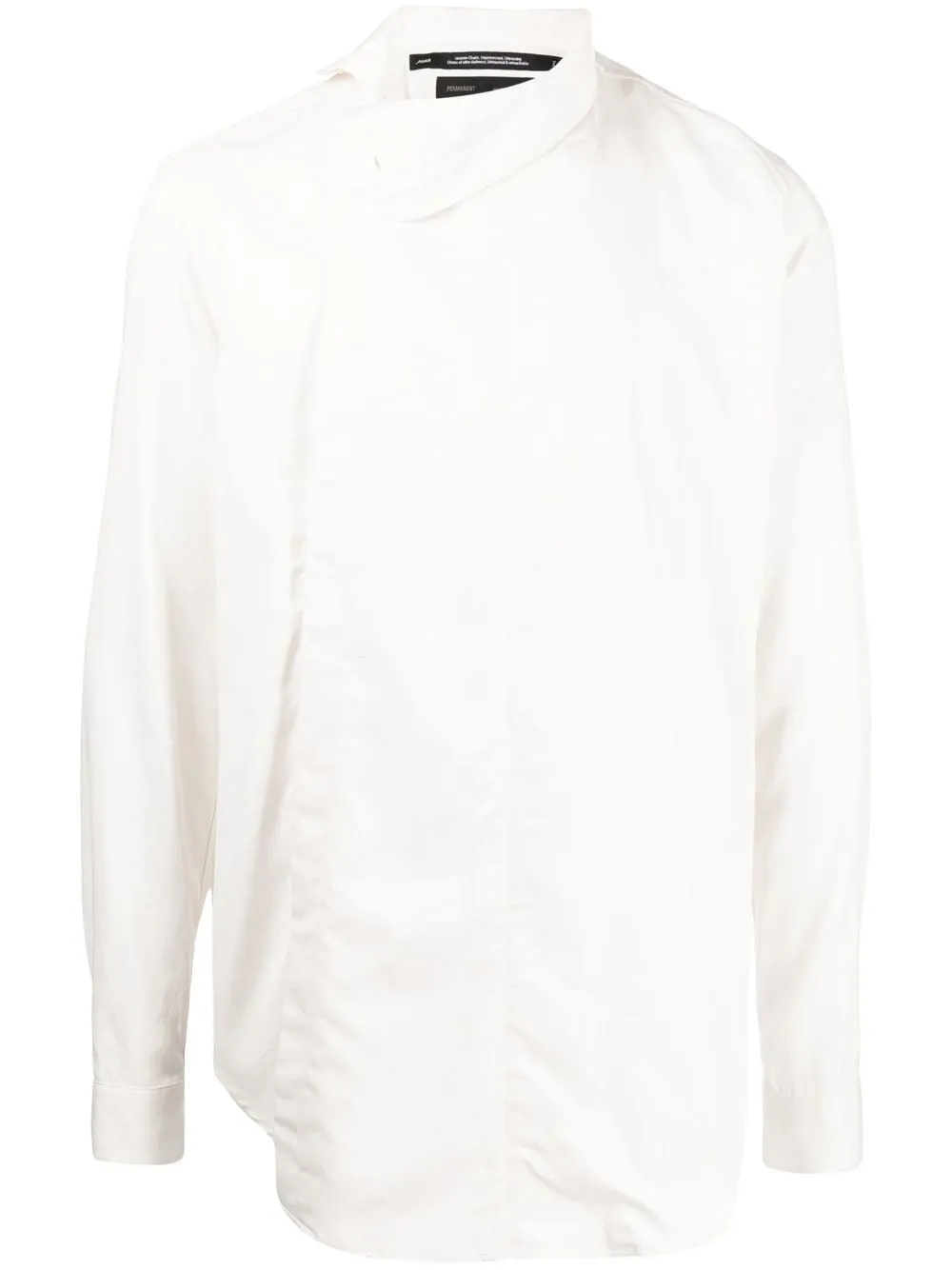 

Julius asymmetric cotton-blend shirt - White
