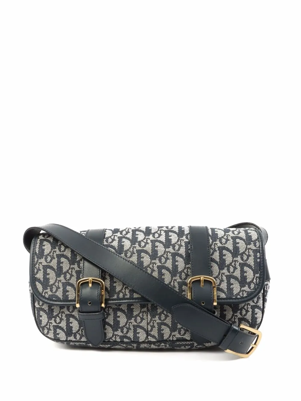 pre-owned Trotter buckled messenger bag