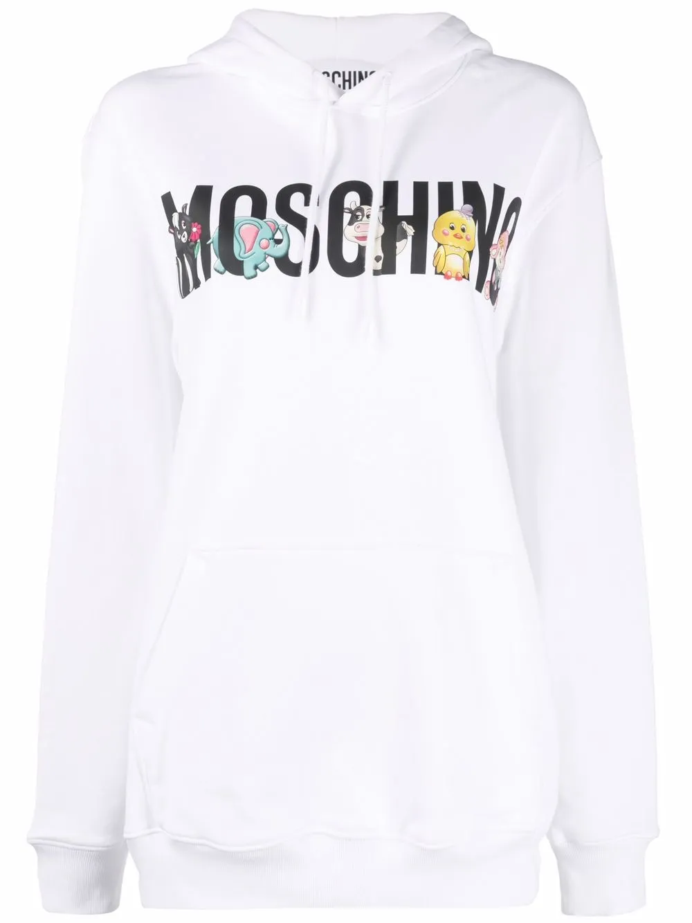 

Moschino hoodie con logo estampado - Blanco