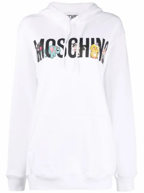 Moschino hoodie con estampado gráfico y cordones