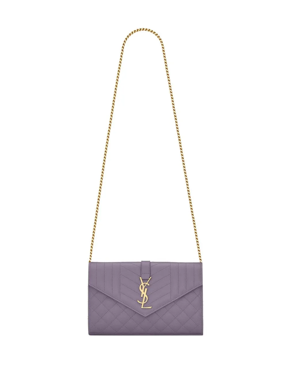 

Saint Laurent small Envelope monogram chain wallet - Purple