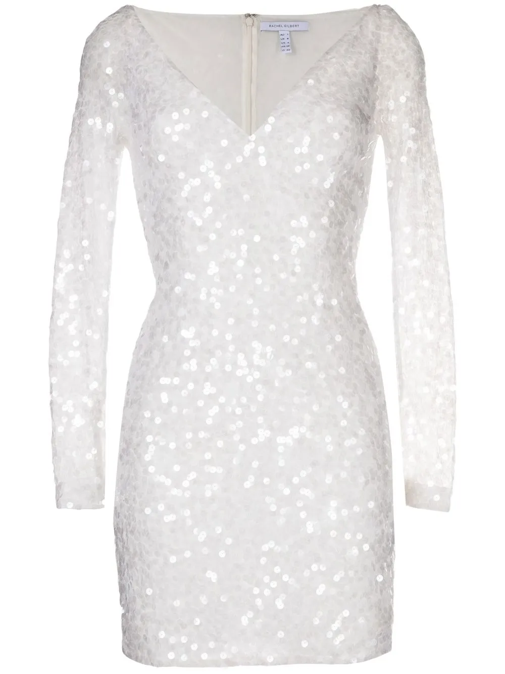 

Rachel Gilbert Fleur fitted sequinned mini-dress - White