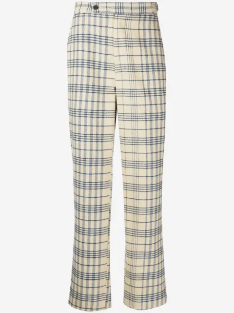 BODE pantalones rectos con cuadros estampados