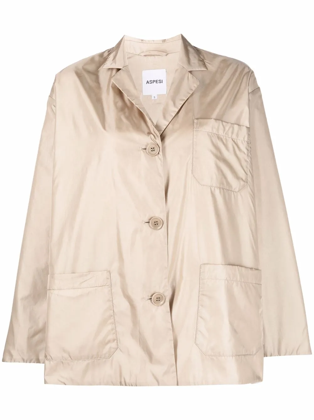 

ASPESI oversized button-down jacket - Neutrals