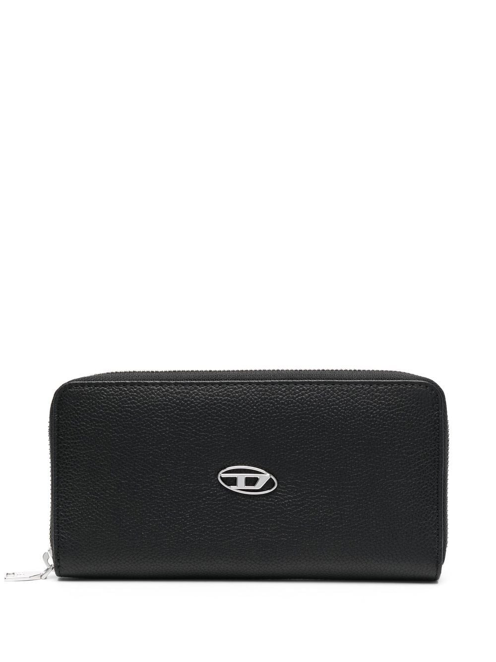 Diesel Portemonnaie Mit Logo-schild In Black