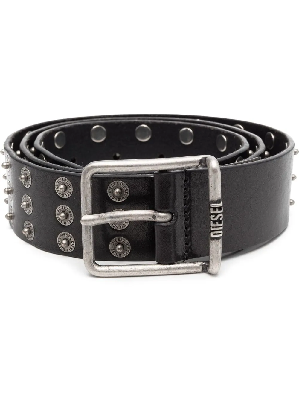 

Diesel riveted leather belt - Black