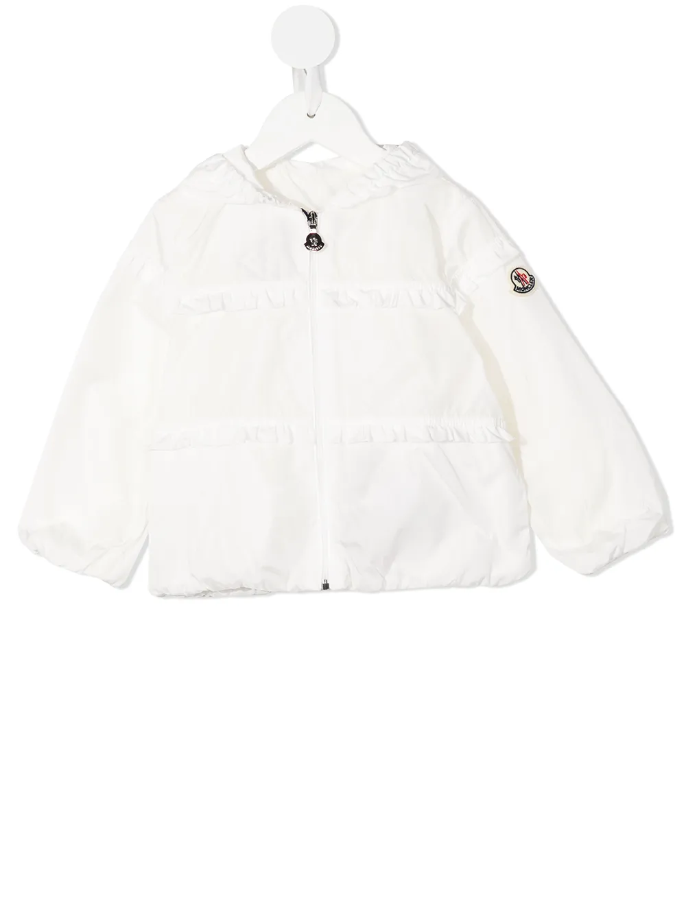 

Moncler Enfant chamarra con cierre y logo - Blanco