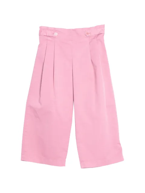 Siola pleated button-detail trousers