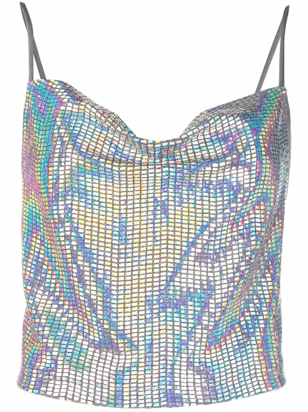 

ROTATE top con diseño de malla - Plateado