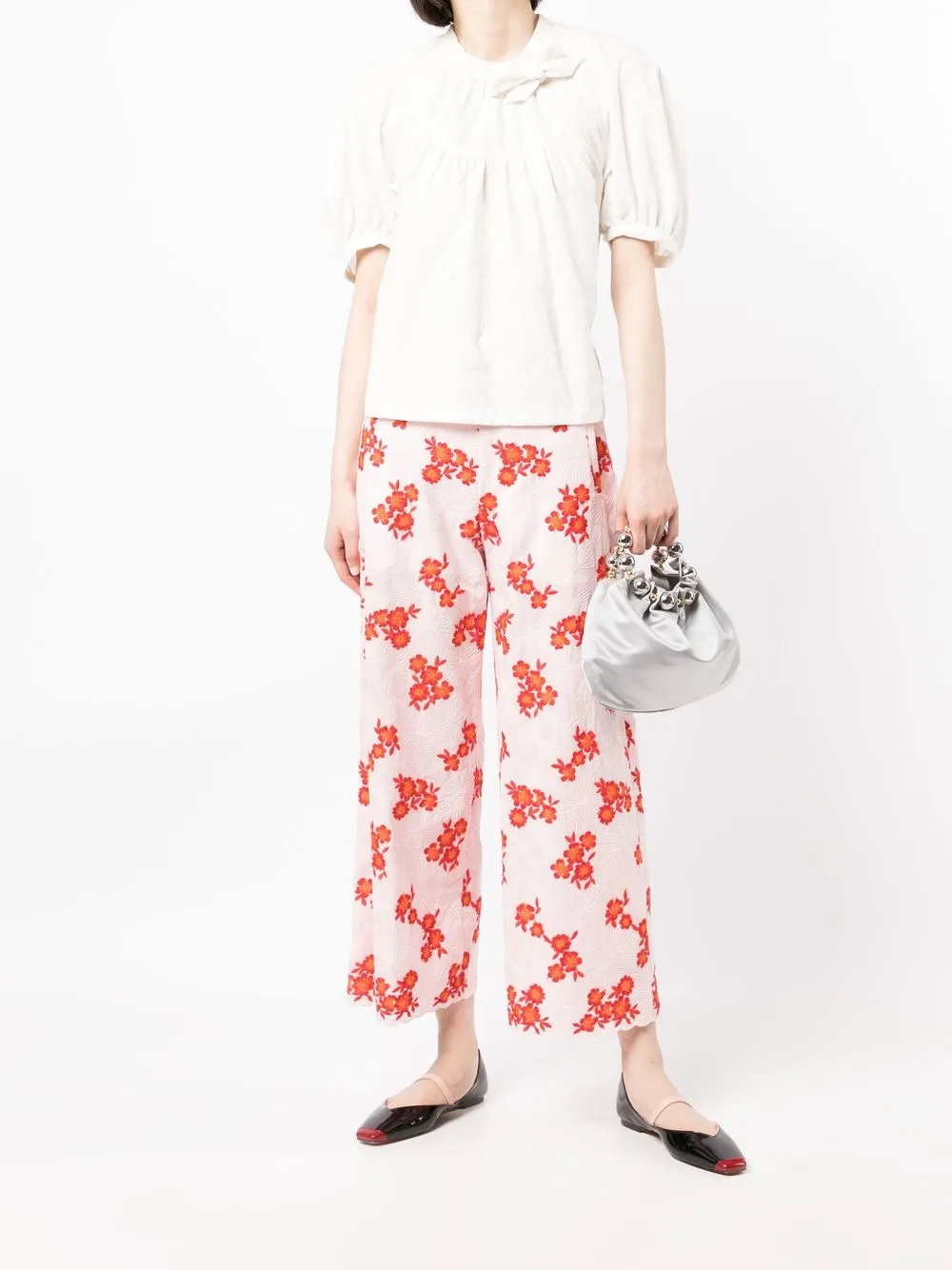 Vivetta Broek met bloemenprint - Roze