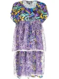 Tata Christiane graph-print T-shirt dress - Purple