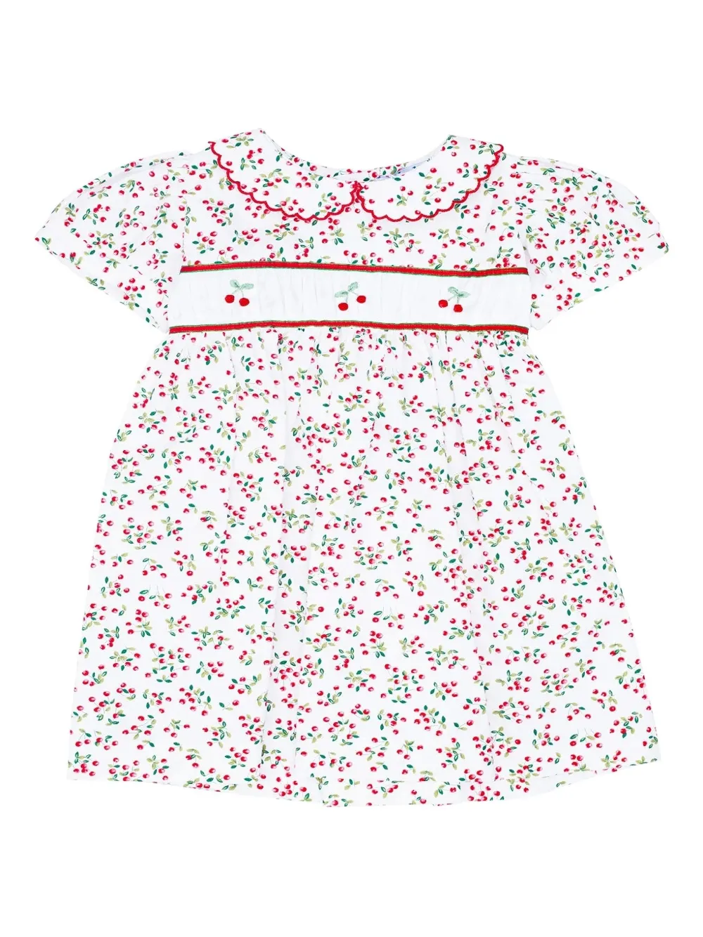 Siola robe volantée à motif graphique | blanc | Image 1