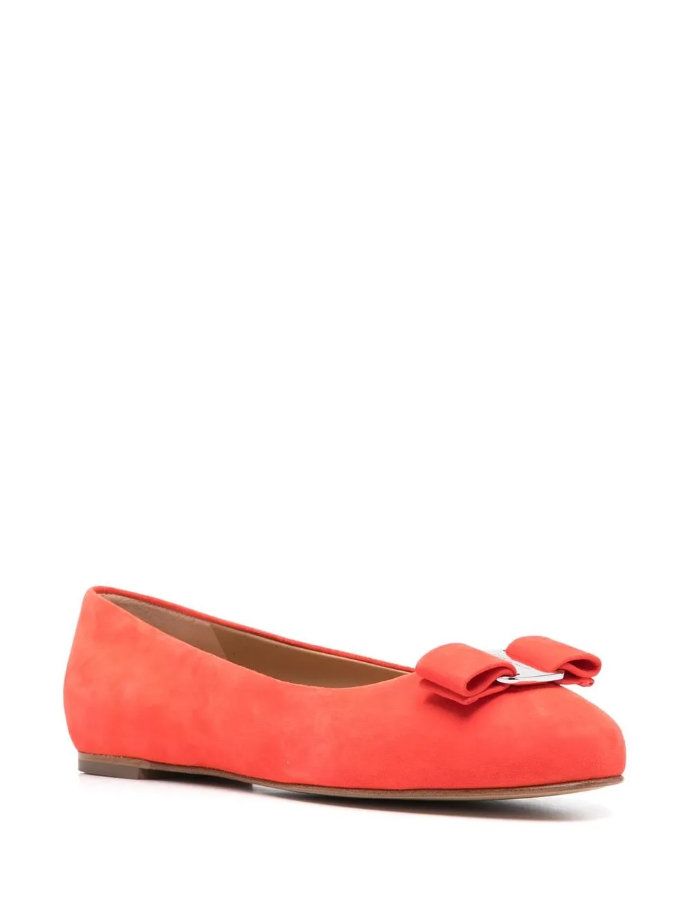 Ferragamo Ballerina's met logoplakkaat Rood