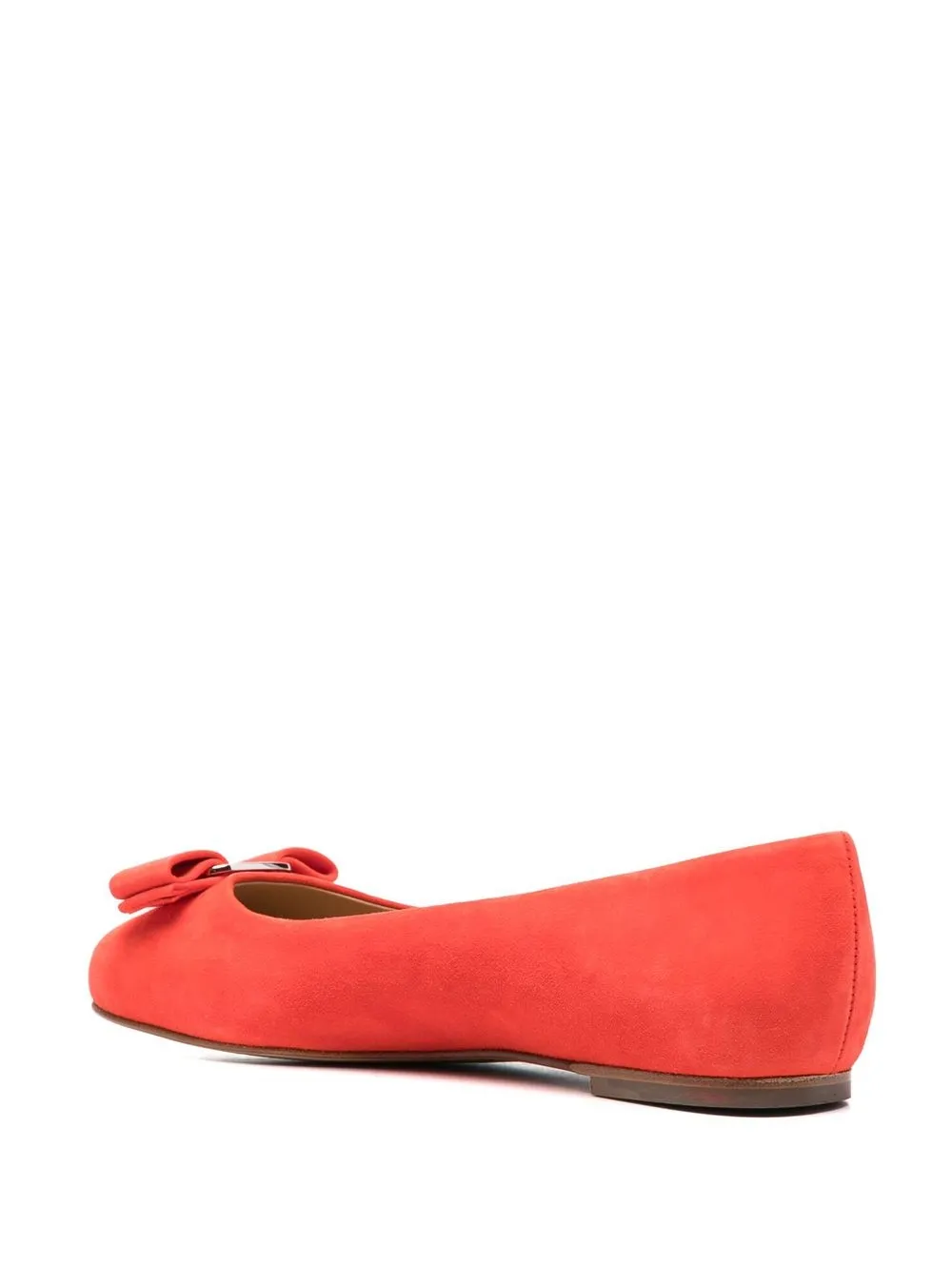 Ferragamo Ballerina's met logoplakkaat Rood
