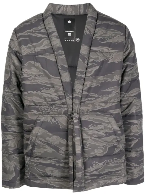 Maharishi chamarra capitonada con estampado militar
