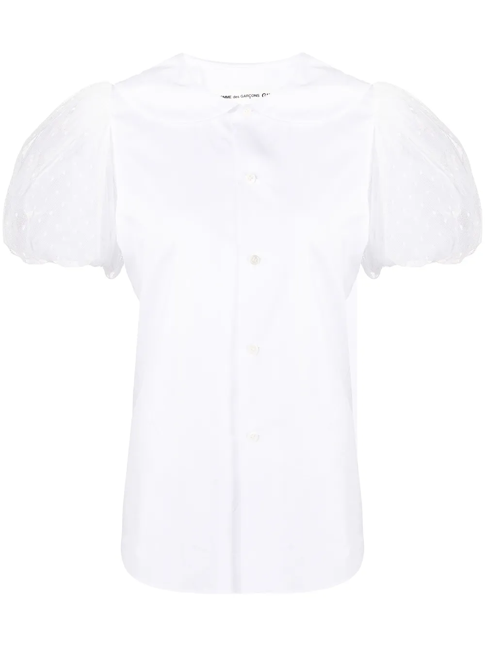 

Comme Des Garçons Girl point d'esprit puff-sleeve shirt - White