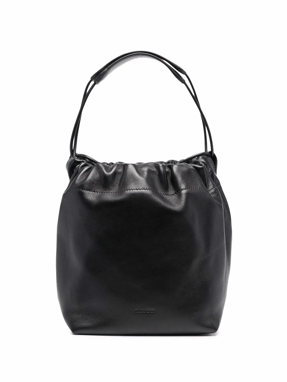 

Jil Sander bolsa de hombro con logo en relieve - Negro