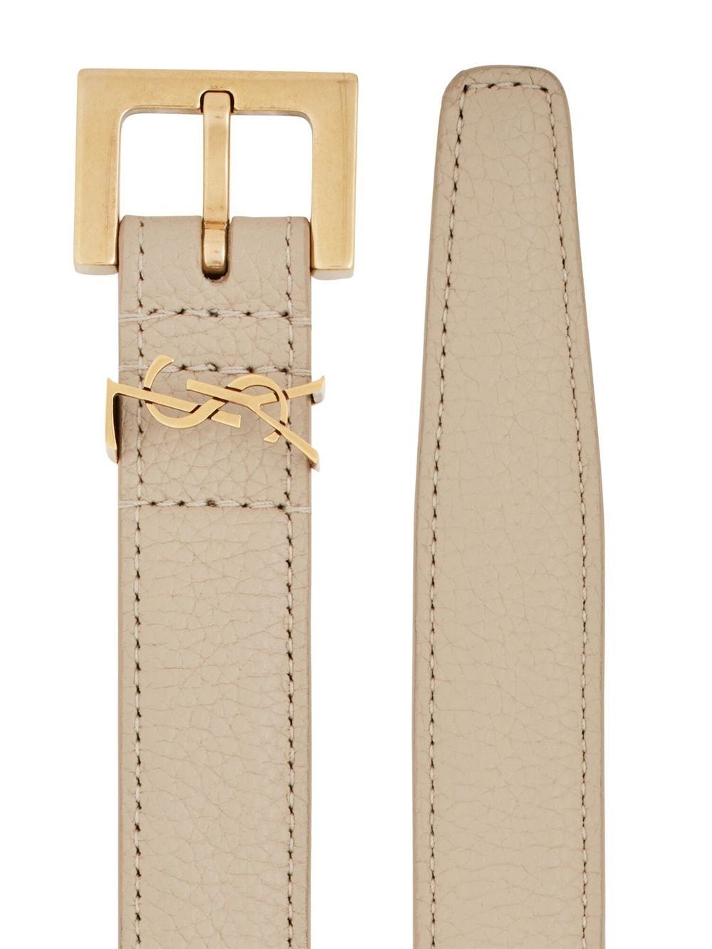 Image 2 of Saint Laurent logo-lettering leather belt