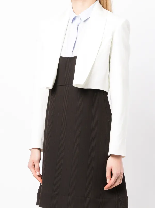Paule Ka bolero-style Cropped Jacket | White | FARFETCH UZ 