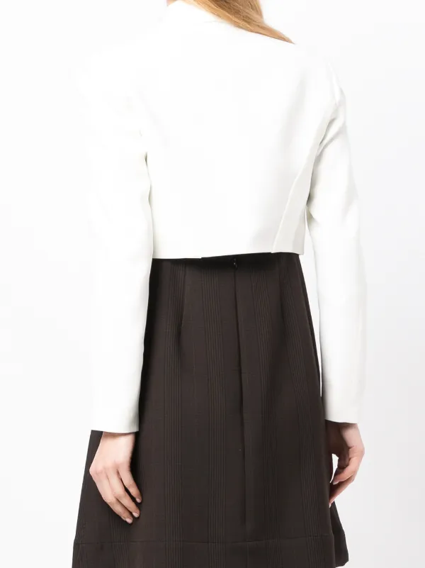 Paule Ka bolero-style Cropped Jacket | White | FARFETCH 