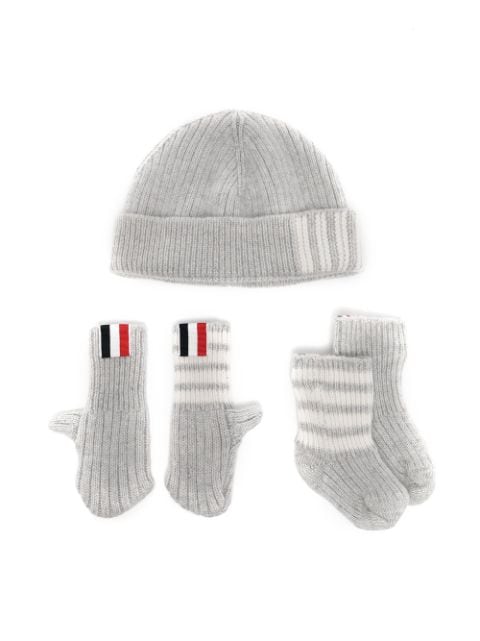 Thom Browne Kids conjunto de gorros de punto