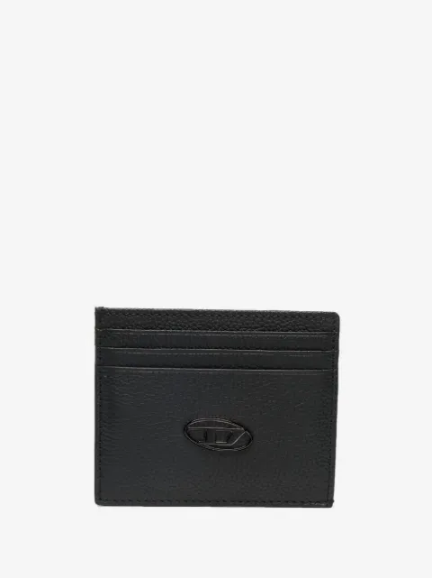 Diesel Portacarte in pelle con placca logo