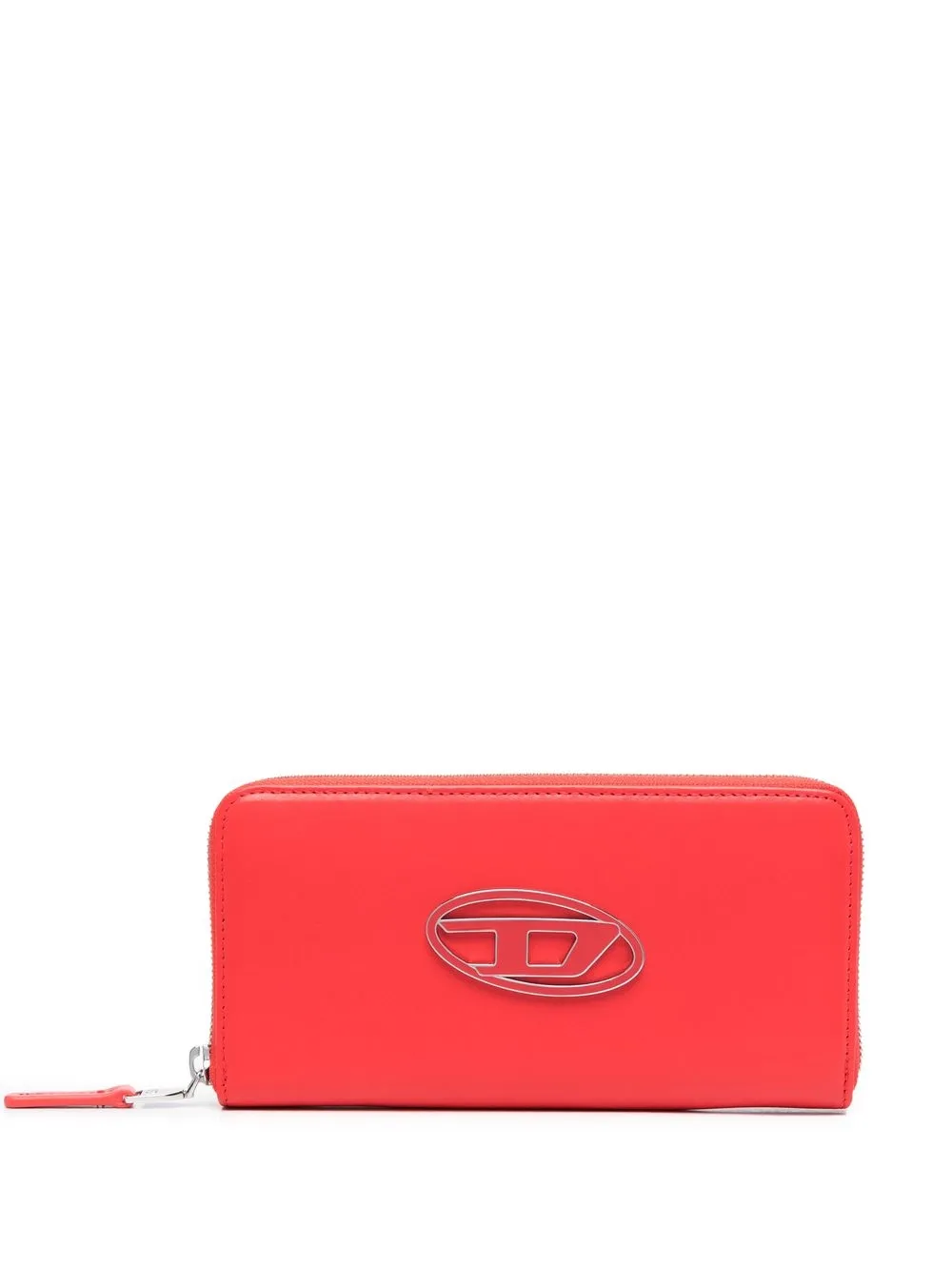 

Diesel logo-plaque leather wallet - Red
