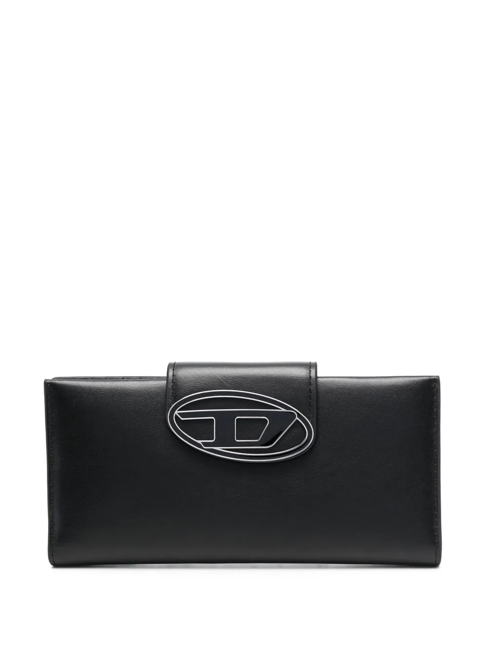 Julie logo-plaque leather wallet