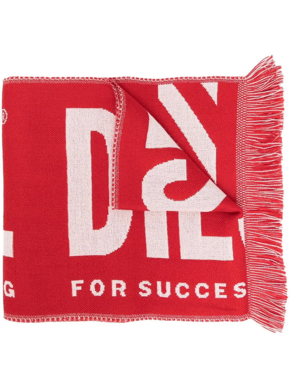 S-Bisc logo-intarsia scarf