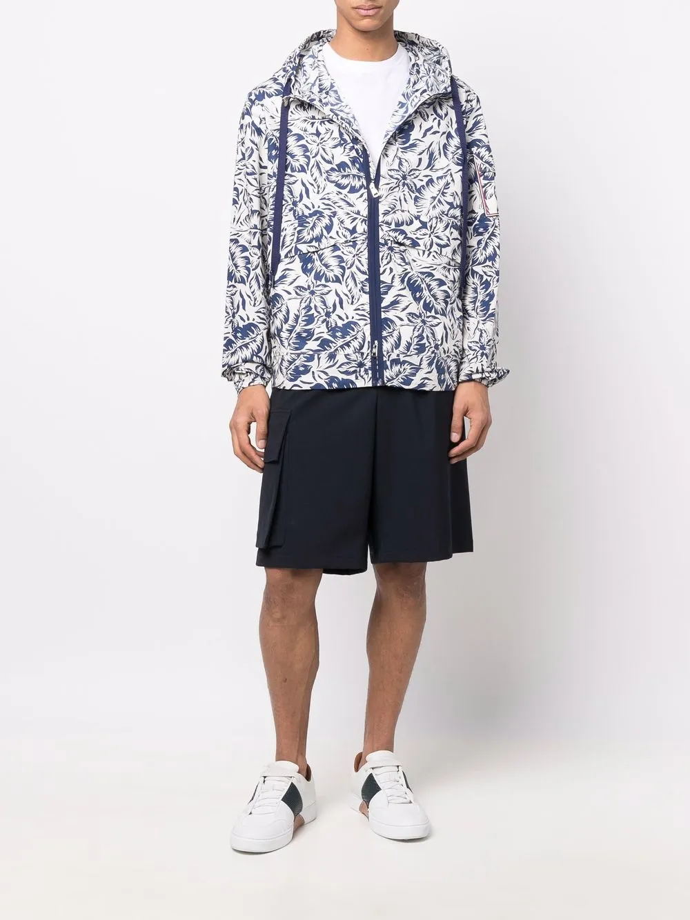 Moncler Jack met bloemenprint - Beige