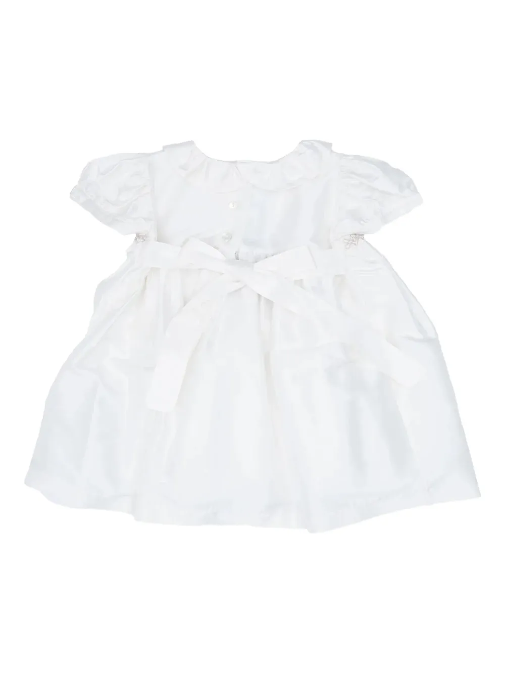 Siola Gesmockte jurk met ruches - Wit