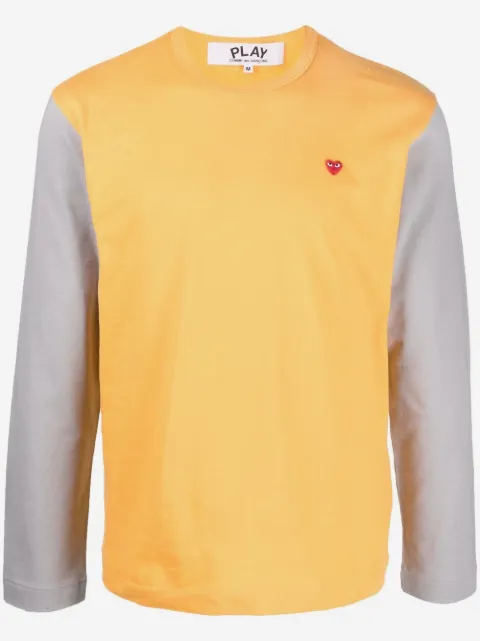 Comme Des Garçons Play logo-embroidered colour-block T-shirt